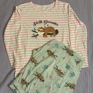 Girl's Sloth 2pc. Pajamas - Size 14